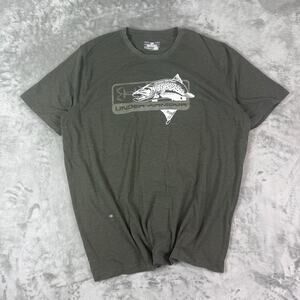 Under Armour fish logo graphic tshirt outdoors relaxed fit mens Large